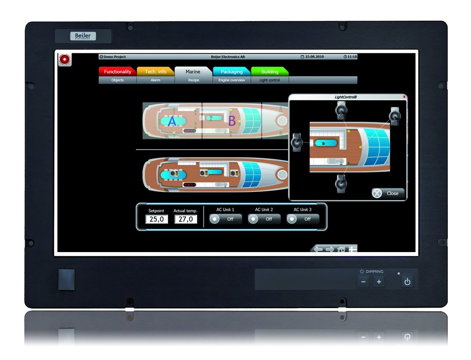Beijer Electronics bringt einen Breitbild-Monitor und einen Industrie-PC auf den Markt, die sich beide perfekt für maritime Applikationen eignen